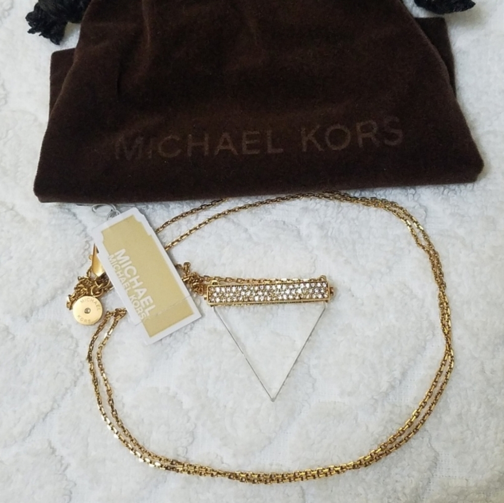 🎋Michael Kors Triangle Crystal Pendant - Picture 4 of 7